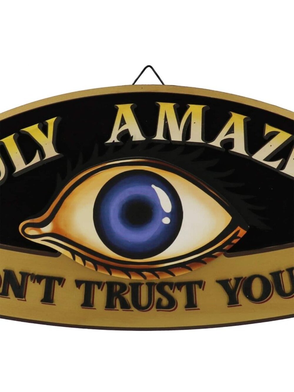 NWT 'Truly Amazing' Vintage Eye Magic Sign Halloween Decoration Deco MCM Ashland